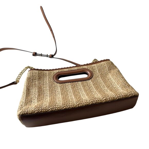 Michael Kors Straw Rosalie Handbag Purse - Picture 4 of 9